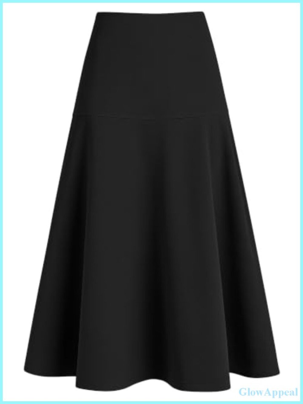 Women's High Waist A Line Midi Skirt Flowy Fall Winter Office Casual